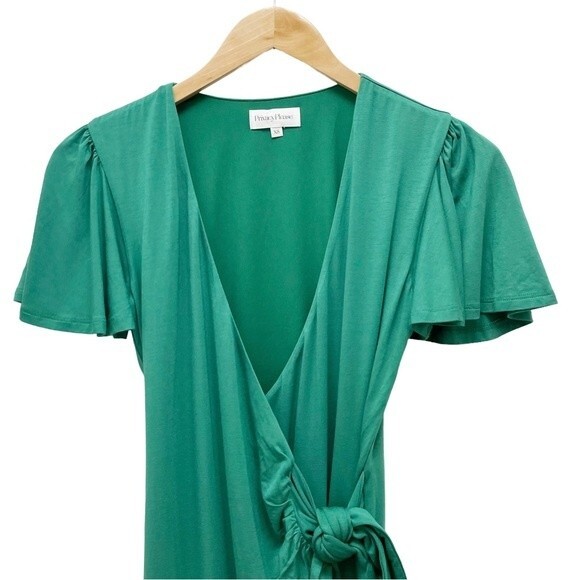Privacy Please Revolve Jessa Mini Dress Clover Green Short Sleeve Womens Size XS - Picture 6 of 12